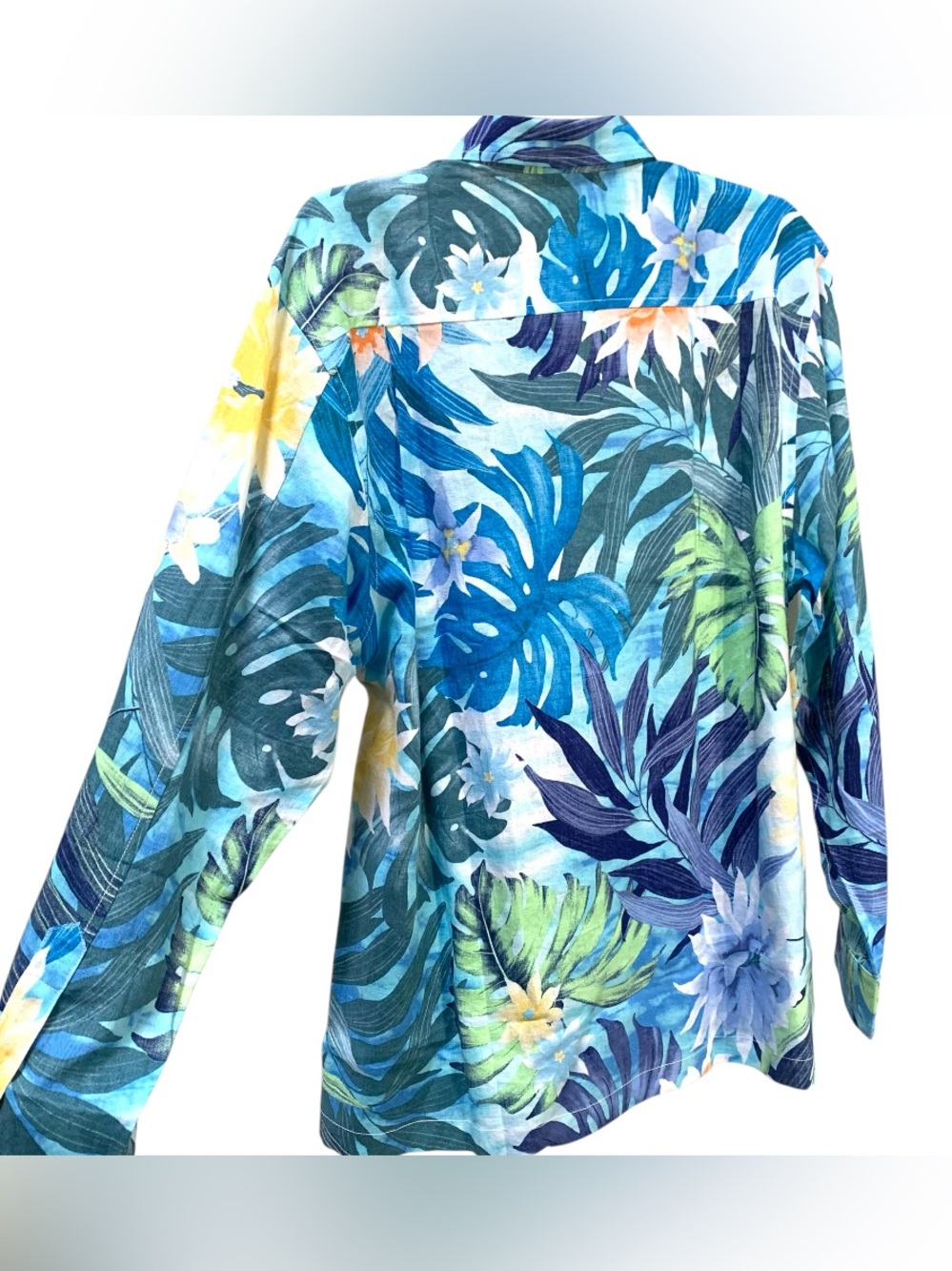 Tommy Bahama 100% Linen Shirt Blue Sky Golden Gate Canopy Long Sleeve Men's M - Picture 4 of 6